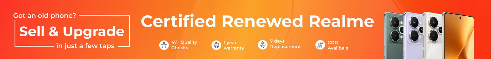Buy refurbished realme smartphones