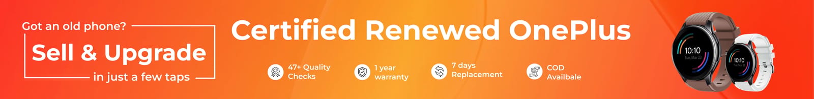 Buy Refurbished Oneplus Watch with Warranty