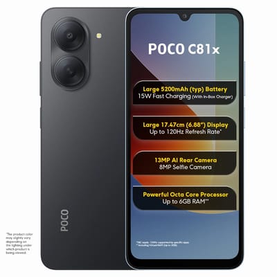 POCO C81x (3GB,64GB) Black - Refurbished