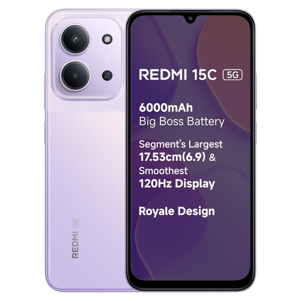 Buy Redmi 15C 5G (4GB, 128GB) Purple -Refurbished